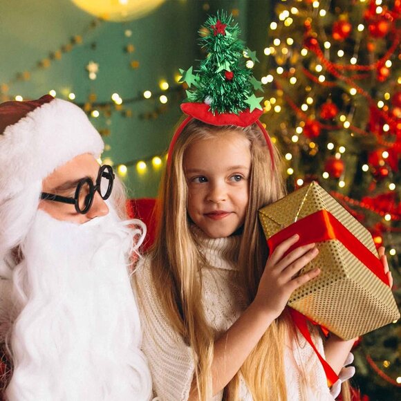 Christmas Headbands Women Xmas Deer Hair Hoop Glitter Reindeer Antlers Headband - Picture 3 of 7